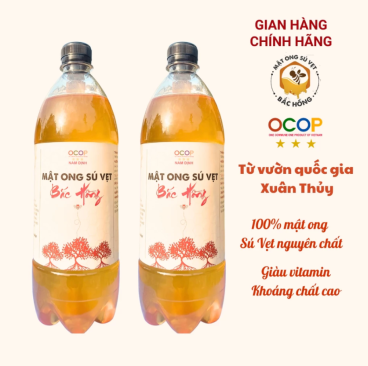 Mật ong sú vẹt Bắc Hồng  chai nhựa - Từ rừng ngập mặn, vườn quốc gia Xuân Thủy